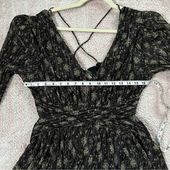 NWT ASTR The Label Black Floral Long Sleeve Maxi Dress Tiered Ruffle Low Back XL - Picture 7 of 14